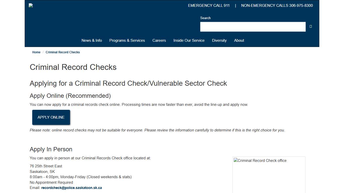 Criminal Record Checks