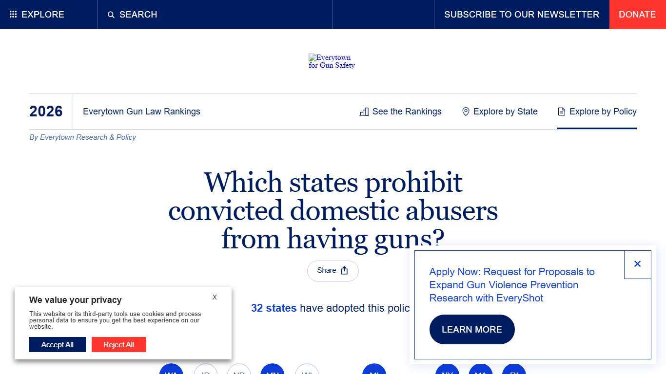 Prohibition for Convicted Domestic Abusers Everytown Research & Policy