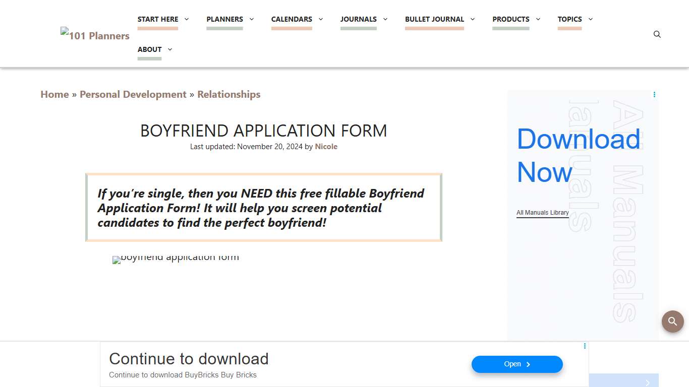The 2026 Official Boyfriend Application Form Customizable